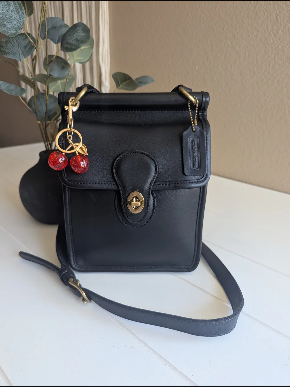 vintage Coach Murphy Bag styled with a glittery